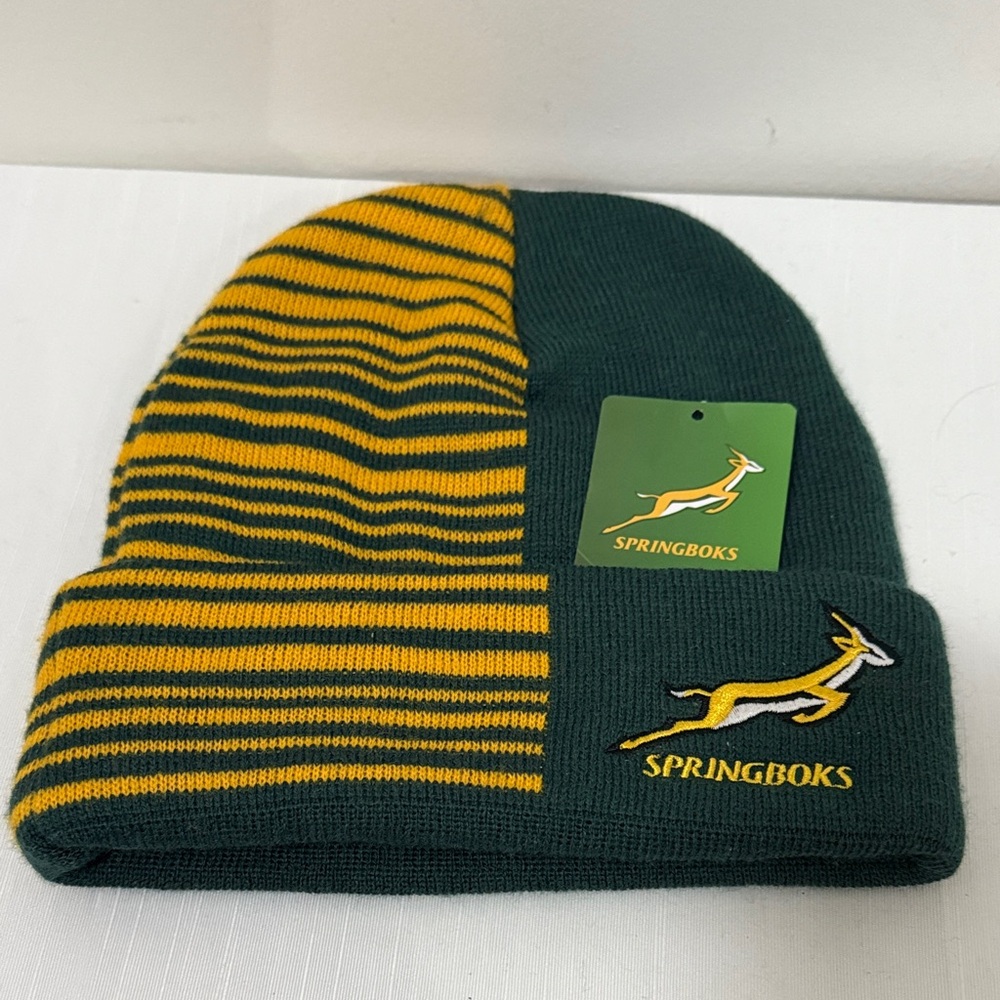 Kids Beanie - Green and Yellow